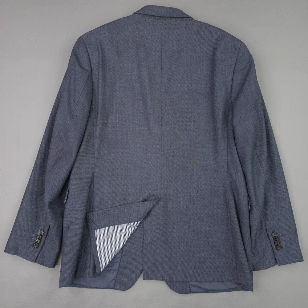 Banana Republic Blazer Mens 42S Blue Marzotto Wool Modern Slim Sport Coat